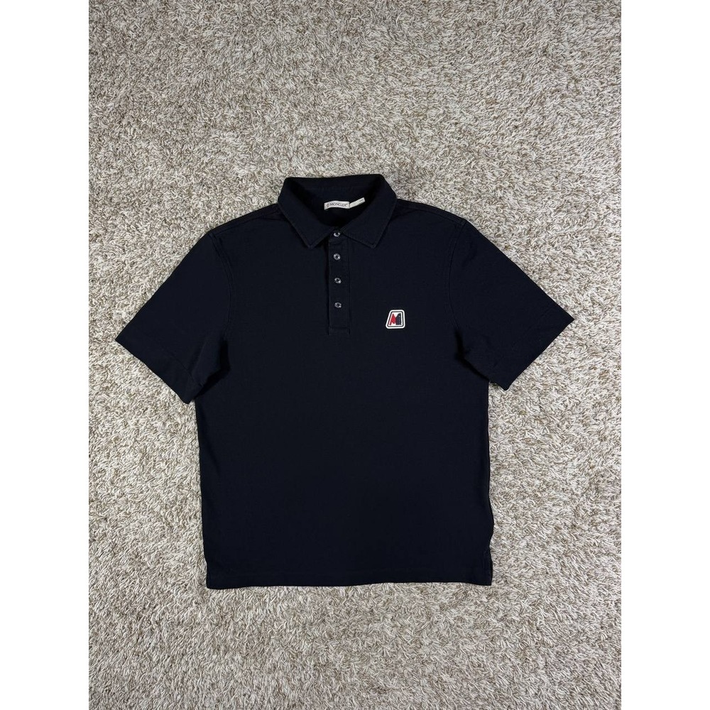 Moncler Logo Polo Shirt Black Men's Size Small